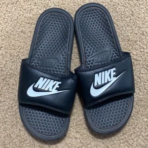 Black Nike Slides